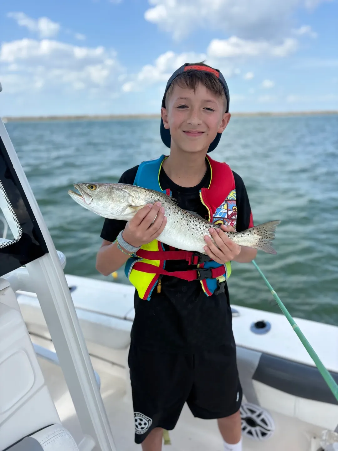 Young angler with his catch