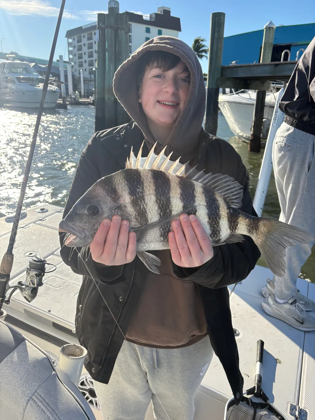 Fishing success on a sunny day
